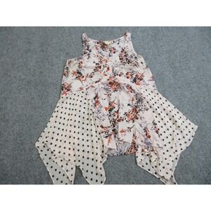Vanessa Virginia Anthropologie Top Womens Medium Floral Polka Dot‎ Flowy Boho